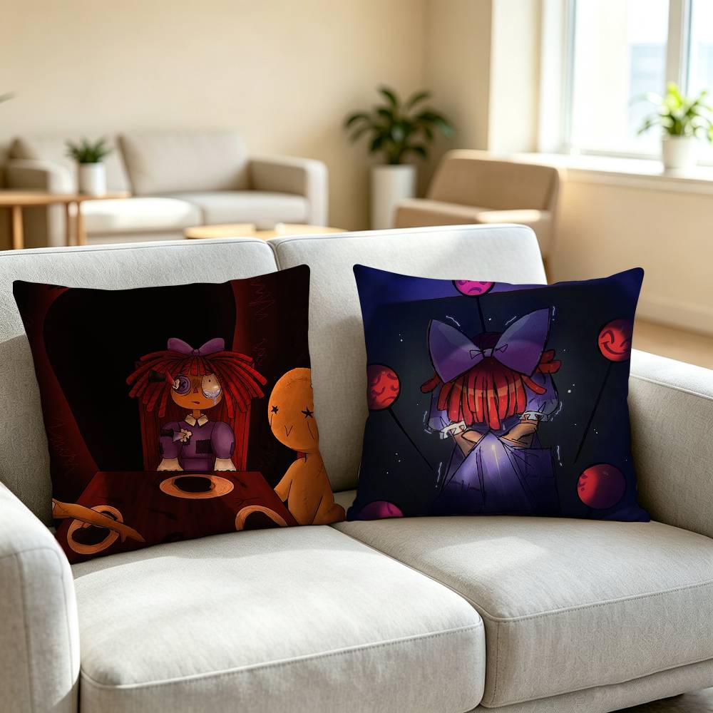 T-The Amazing Digital Circus R-Ragatha Square Double-Sided printed Pillow Case Bedroom Bedside Pillow Sofa Cushion Cover