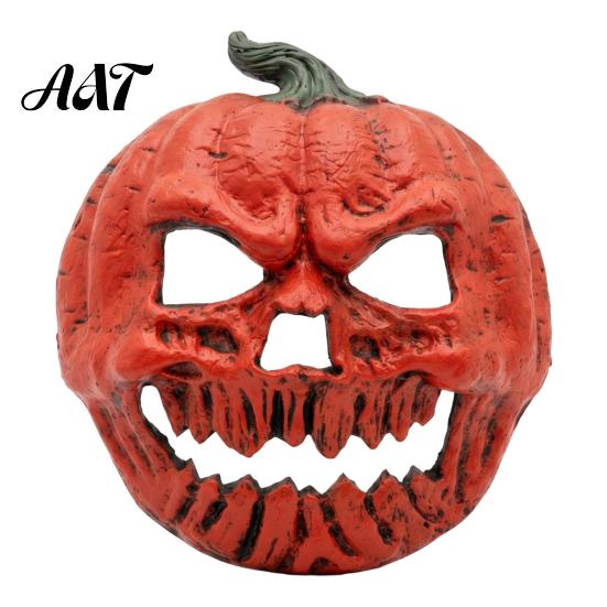 Breathable Scary Skull Masque Pumpkin Halloween for Adults, Horror Full Face Cosplay Costume, Creepy Foam Party Prop Vintage Style