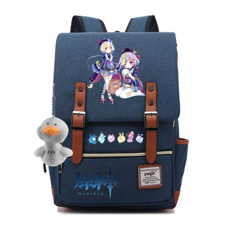 Yuanshen male and female students schoolbag anti-theft large-capacity backpack men's bag computer bag