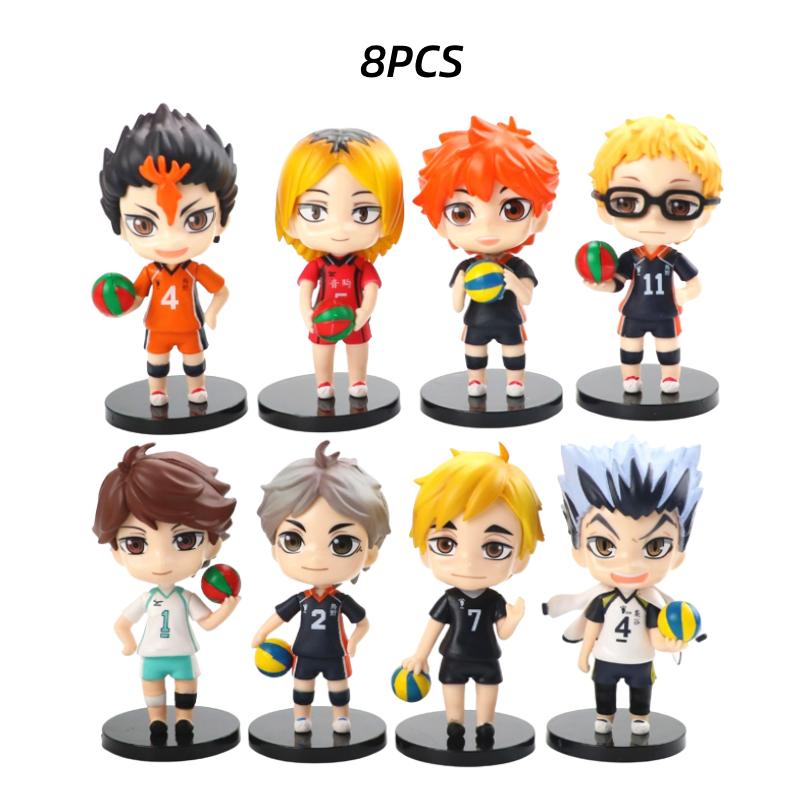 

Pvc 8pcs Haikyuu Model Dolls Kei Tsukishima Action Figure Desk Car Decor Gifts