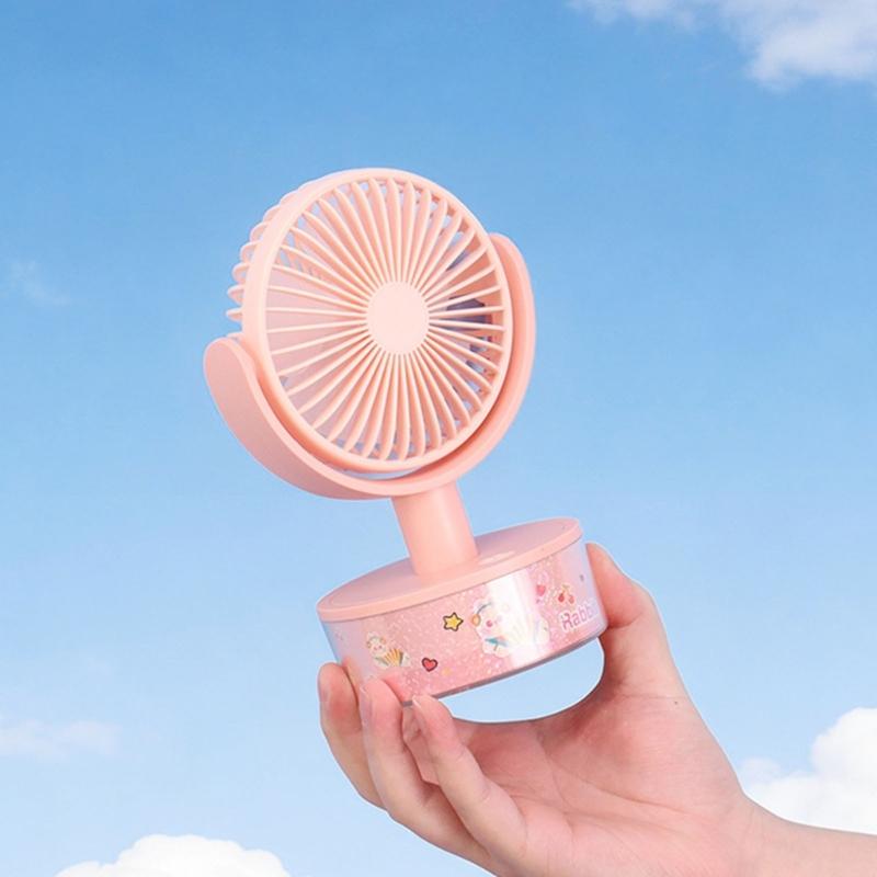 Practical Small Cooling Fan Air Circulation Fan with Adjustable Speed & Light Suitable for Indoor Desk Table Mounting