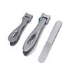 Nail Clipper Big Mouth Nail Cutter File Dead Skin Removal Stainless Steel Manicure SetSilver