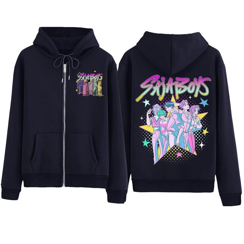Sweet Cartoon Print Hooded Sweatshirt Loose Fit Womens Casual Long Sleeve Pullover Top 2025