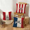 Star Plane Fighter Beige Linen Cushion Cover Organic Short Plush Cushion Covers Machine Washable Wrinkle-Resistant Soft Durable