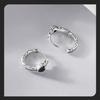 Avle Retro Heart Pattern S925 Sterling Silver Oxidized Earrings for Women