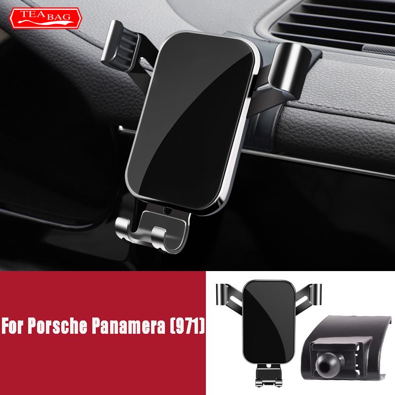 

Car Mobile Phone Holder For Porsche panamera 971 2016-2021 Air Vent GPS Gravity Stand Special Navigation Bracket Accessories чёрный