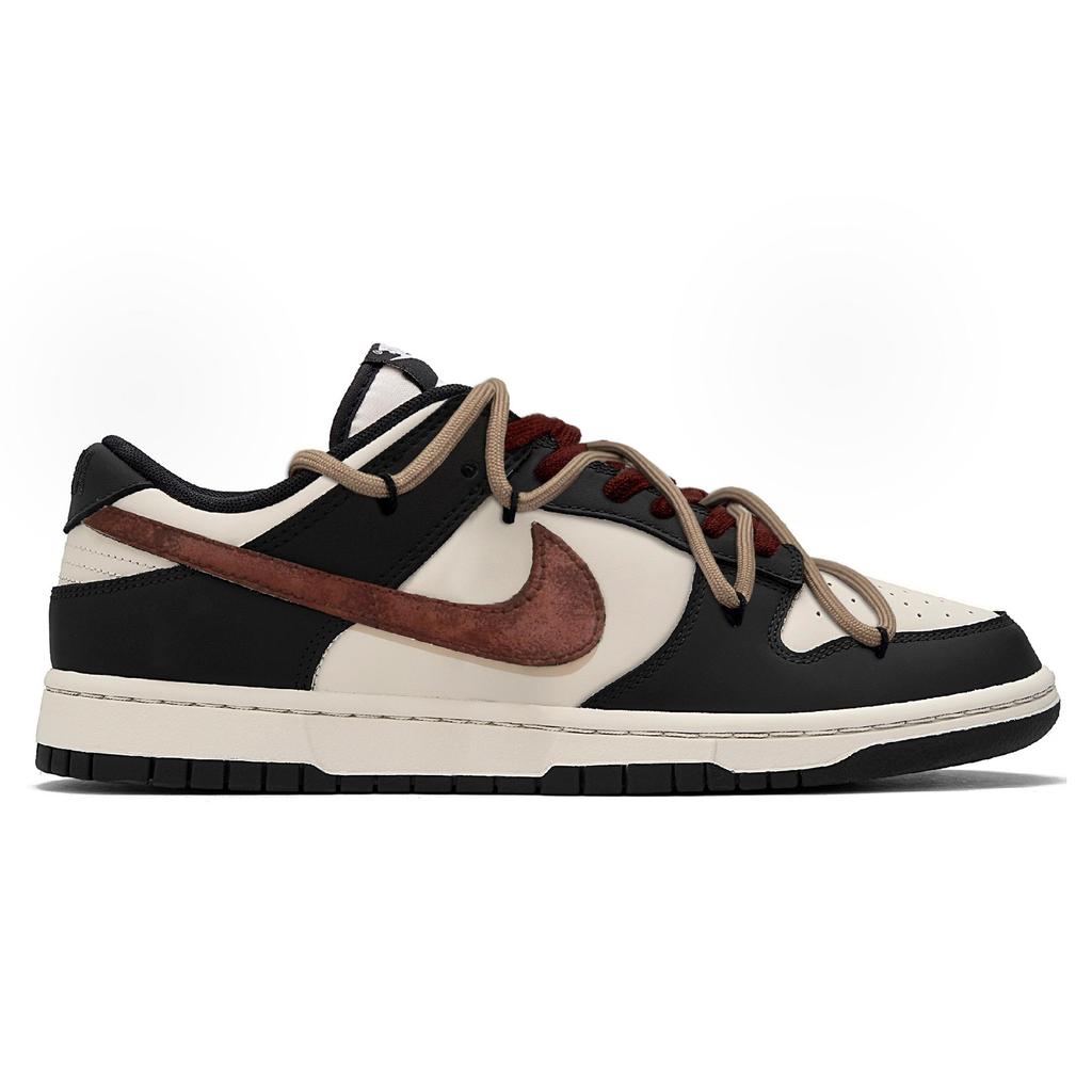 Nike Dunk Motif Rouge Noir Jais MONE Fabrication Cuir Antidérapant, Résistant à l'Abrasion, Léger HF5441-100(Équipe 177-)
