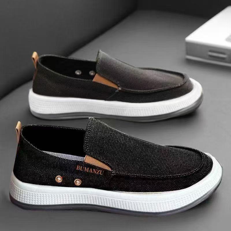 

Men s shoes One-pedal cloth shoes Soft sole Comfortable fly-woven walking shoes Versatile casual shoes Men s summer shoes 39