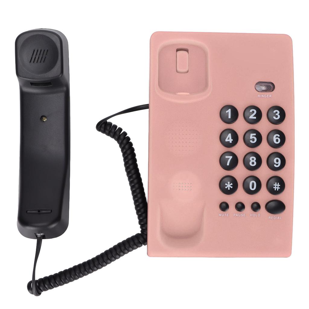 KXT504 Corded Telephone Wired Landline Phone with Mute Function Double Magnetic Handset for Home Hotel Office
