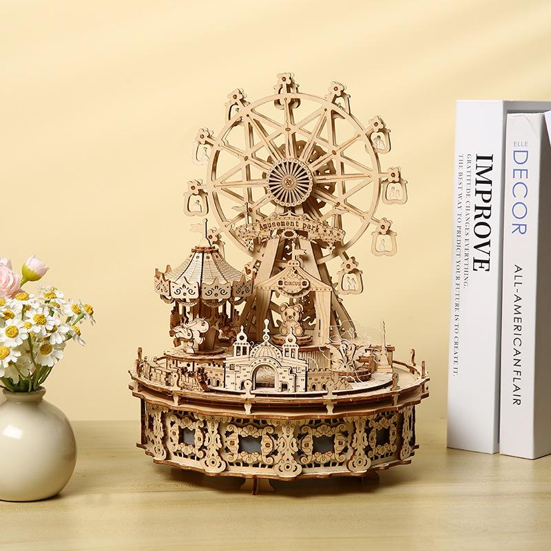 3D Wooden Fantasy Playground Jigsaw Puzzle - Educational Toy & Display Ornament for Children
