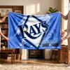 Tampa Bay Rays (1) Personalized Name Blanket Soft Cozy Gift for Sofa Bed Couch Home Decoration
