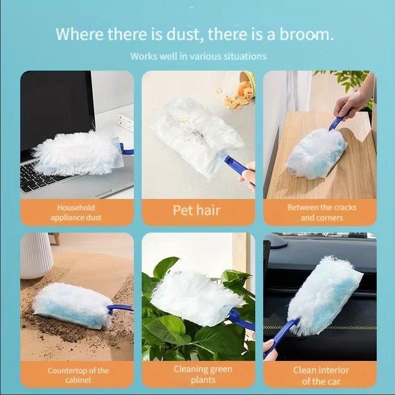 Disposable Electrostatic Dust Collector, Adsorption Chicken Feather Duster, Household Desktop Gap Cleaning Brush, Dust Removal