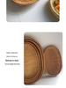 Smoked Bamboo Oval and Round Basket Set: Storage, Sieving, Winnowing, and Fruit or Bun Presentation