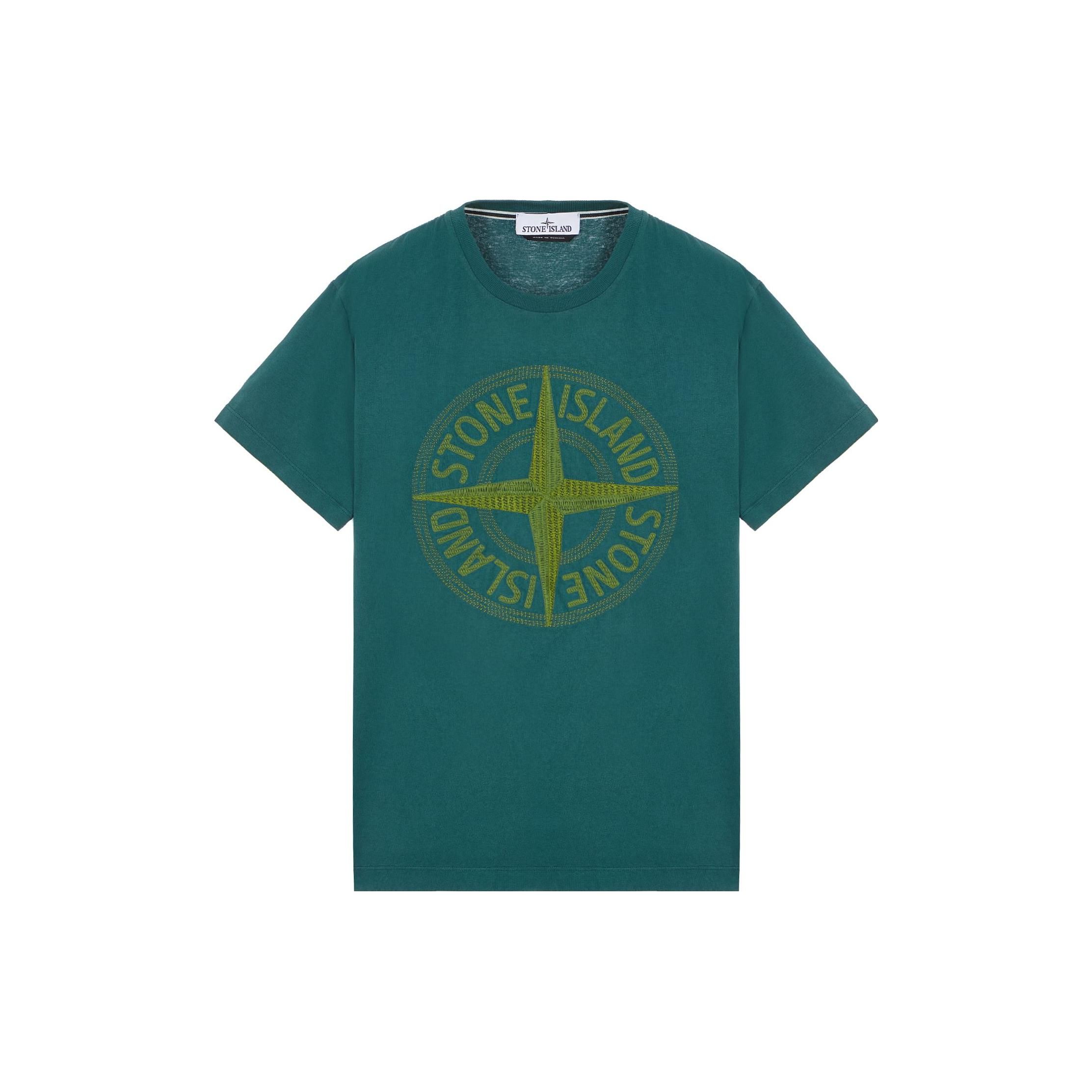 

Stone Island Ss23 Letter Logo Pattern Printed Knit Short Sleeve T-Shirt Men Tops Dark-Green 781521580-V0053 L