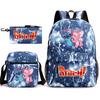 School Season Student Backpack Heat Transfer Backpack Satchel Pencil Bag Three-Piece Set