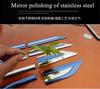 Universal 4Pcs Stainless Steel Car Side Body Fender Trims Decoration Mirror polishing