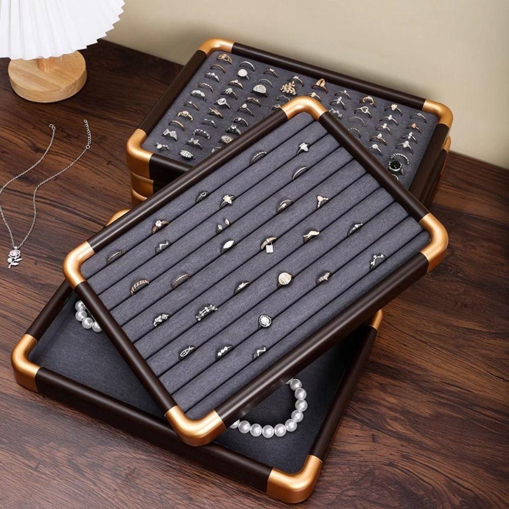 Velvet Wooden Jewelry Tray Necklaces Bracelets Jewelry Display Tray  Jewelry Storage