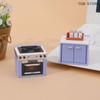 1 Set Dollhouse Simulation Mini Kitchen Utensils Gas Stove Model Scene Decoration Dolls House Miniature Kitchen Accessories