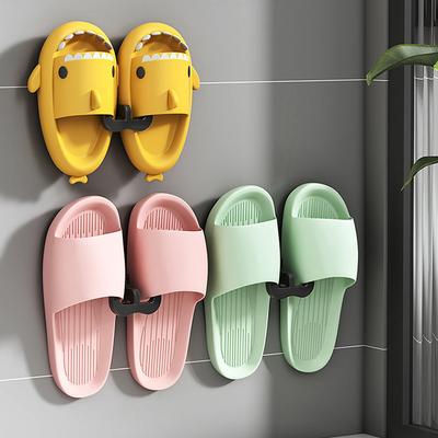 U-Shaped Plastic Slipper Rack, Wall-Mounted Perforation-Free Bathroom Draining Sandal Rack, Household Bathroom Storage Rack