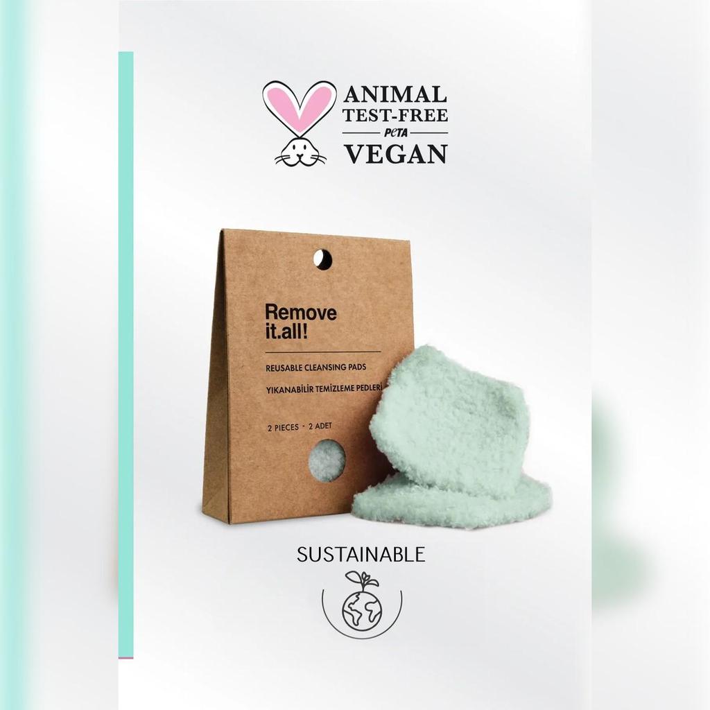 Remove It All! – Washable & Reusable Cleansing Pads (2 Pieces)