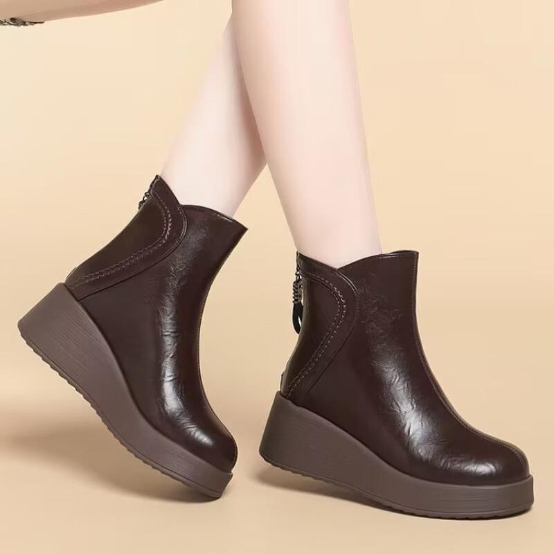 Round-toe Versatile Women's Boots, Short Boots for Women, New Style, Padded Cotton Shoes