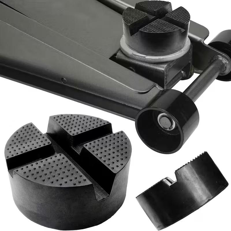 Universal Floor Slotted Car Jack Rubber Pad Pressure Resistant Jacking Tool Pinch Weld Side Lifting Disk
