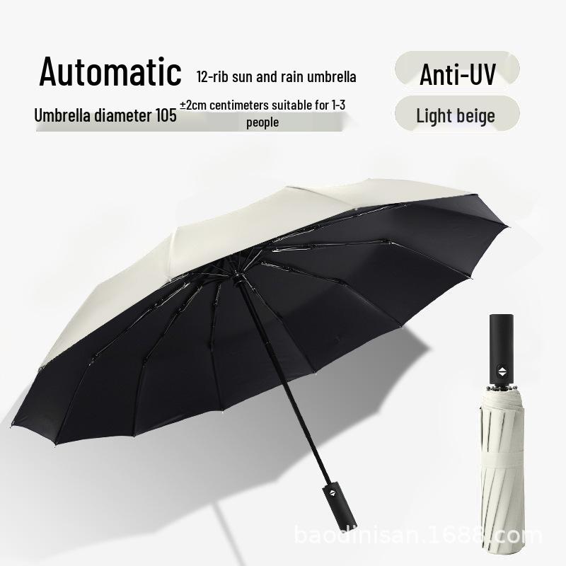 Extra Large 24-Rib Automatic Folding Umbrella for Men & Women - Rain or Shine