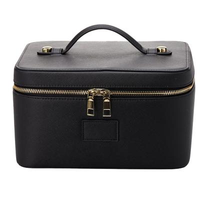 New Style Portable Large Capacity PU Leather Makeup Bag with Compartments