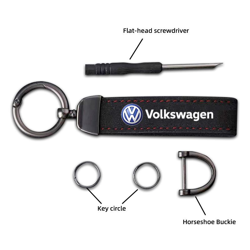 Für VOLKSWAGEN VW Auto Reifen Rad Ventilkappen Abdeckung Wildleder Auto Schlüsselanhänger Ring Schlüsselanhänger Für Volkswagen GTI Golf Tiguan Jetta Transpo