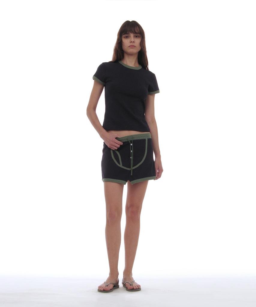 PARTIMENTO WOMEN Pwc Ringer Short Sleeve Tee_Navy