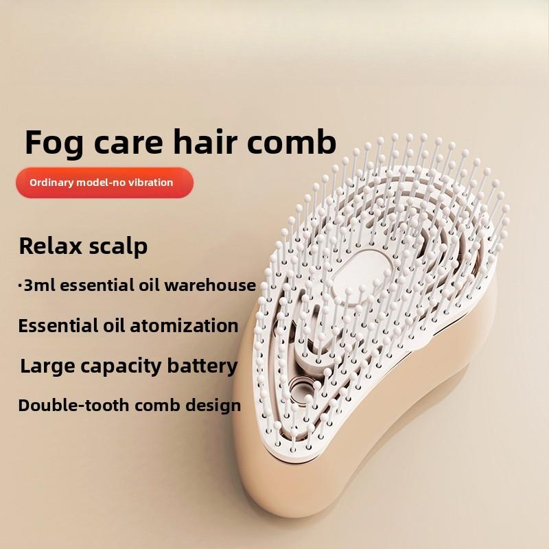 

Электрическая расческа-спрей для ухода за волосами, вибрирующий инструмент для прочистки меридианов головы, мист с эфирными маслами питает кожу головы, многофункциональный массажер для волос English