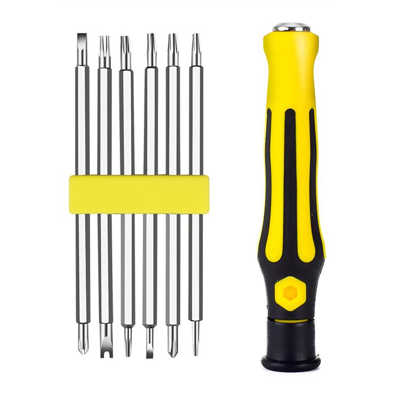 

12 In 1 Screwdriver Set Home Multifunctional Precision Handheld Maintenance Tool Magnetic Bit Cross Flat Shaped Screwdriver Head