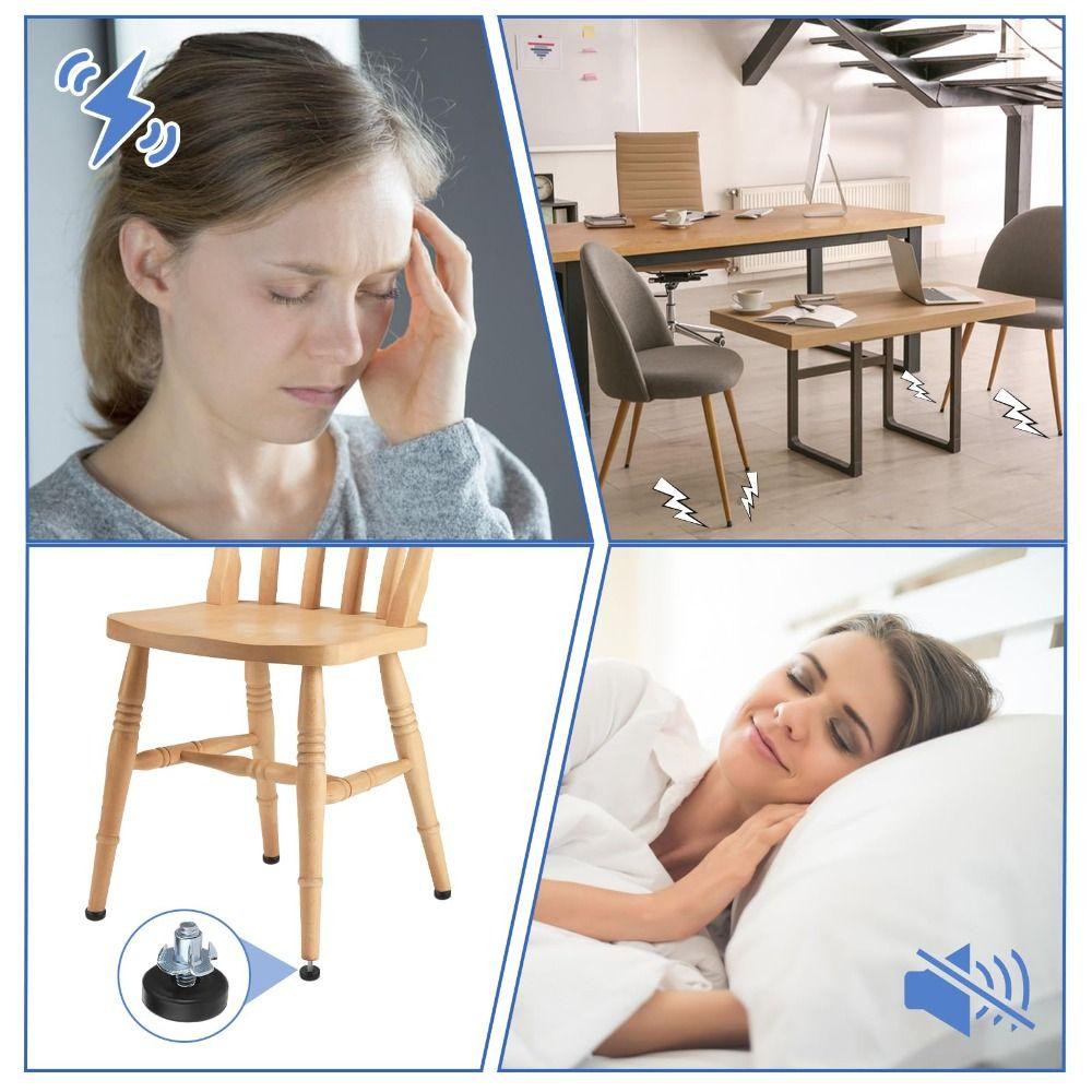 12/24Pcs 1/4" Furniture Leveling Feet Simple Table Chair Leg Levelers Feet Deak