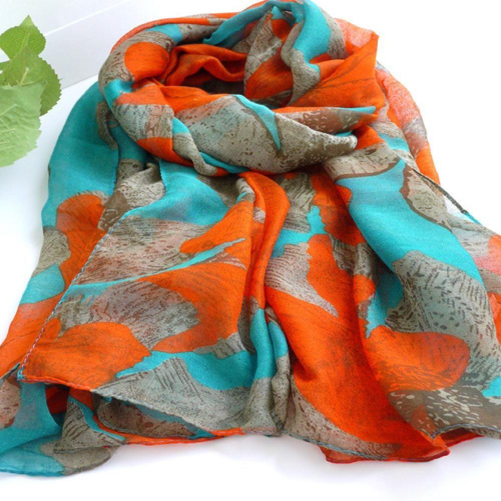 Vintage Warm Women Long Printed Scarf Wrap Voile Shawl Scarves