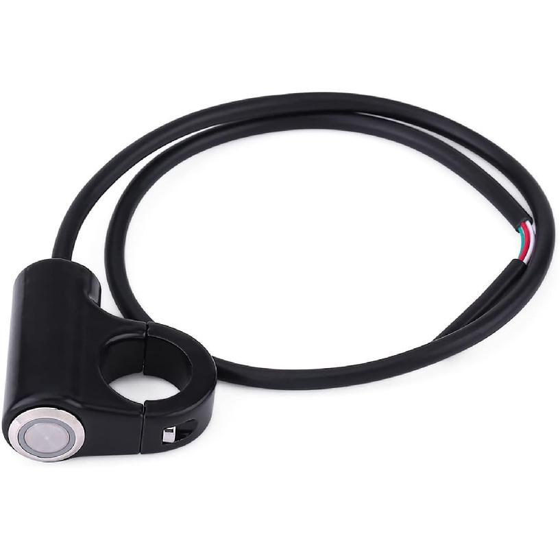 Motorrad-Startknopf mit Hupe, Scheinwerfer, Bremse, Nebelscheinwerfern - 7/8" (22mm) Automatische Rückkehr mit grünem Licht