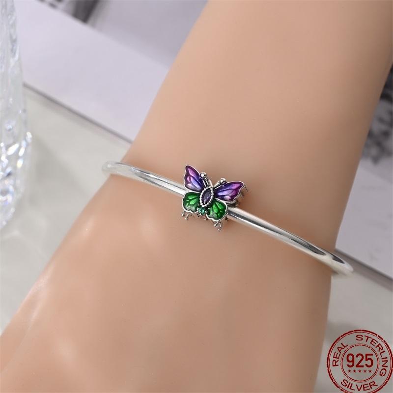 Copper Shiny Zircon Classic Classical Flower Series Charm Beads Suitable Fit 3Mm Original Charm Bracelet