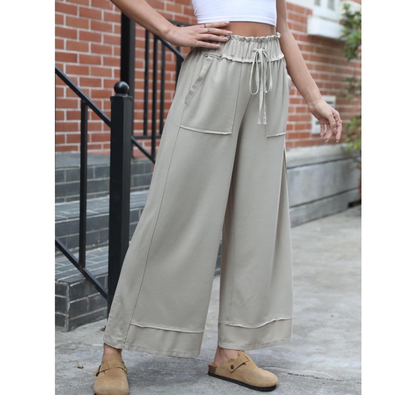 

Женские модные однотонные повседневные брюки XL светло-серый