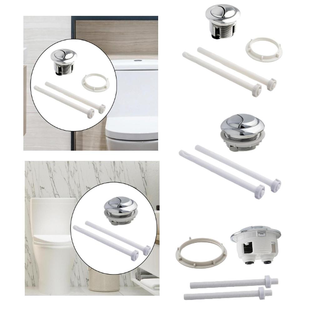 Toilet Button Convenient Round Tank Valve Replacement Part for Restroom Home S