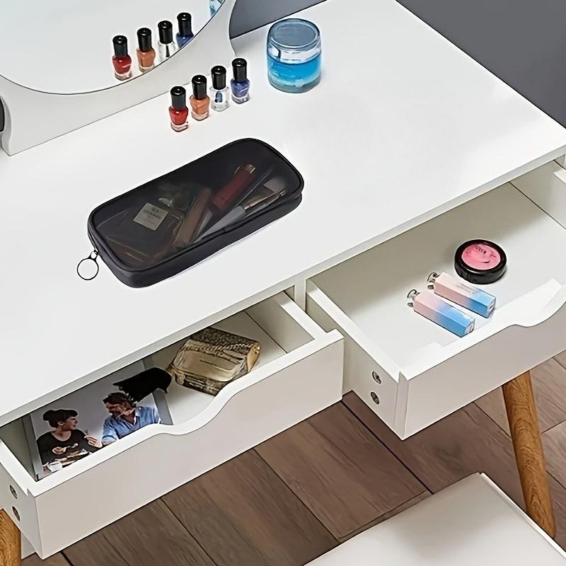 Travel TranspaBag Thickened Nylon Mesh Cosmetic Bag, Breathable Portable Storage Cosmetic Bag,Packaging Edge Protection Products