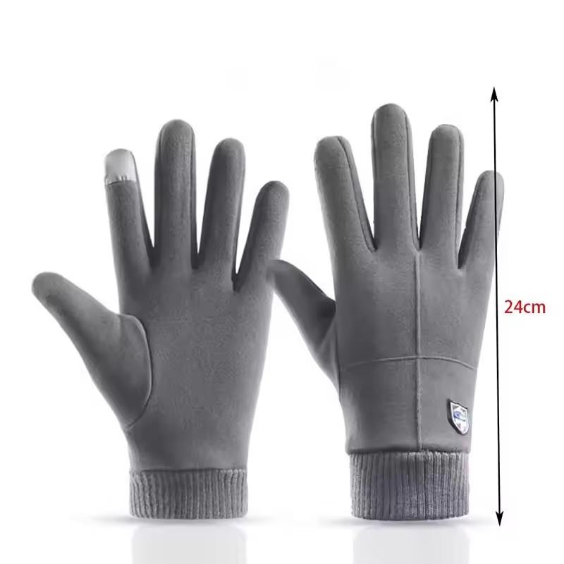 Winter New Touch Screen Warm Gloves for Men Washable Windproof Warm All Finger Gloves Outdoor Travel Skiing Running Equipment