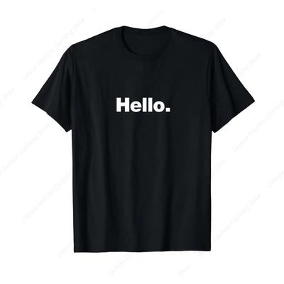 Hallo T-Shirt Rundhals Kurzarm T-Shirt Tops