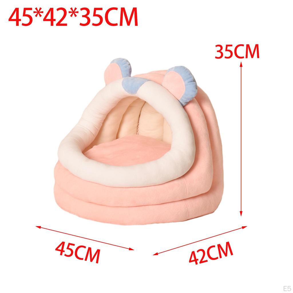 Bed for Cats and Small Dogs - Soft Cushion, Removable Cover