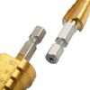3Pcs/Set 3-12mm/4-12mm/4-20mm HSS Straight Groove Step Drill Bit Titanium Coated Wood Metal Hole Cutter Core Drilling Tools Set