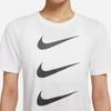 Nike Run Division Reflective Logo Running Short Sleeve Tee Women Tops White DC4324-100