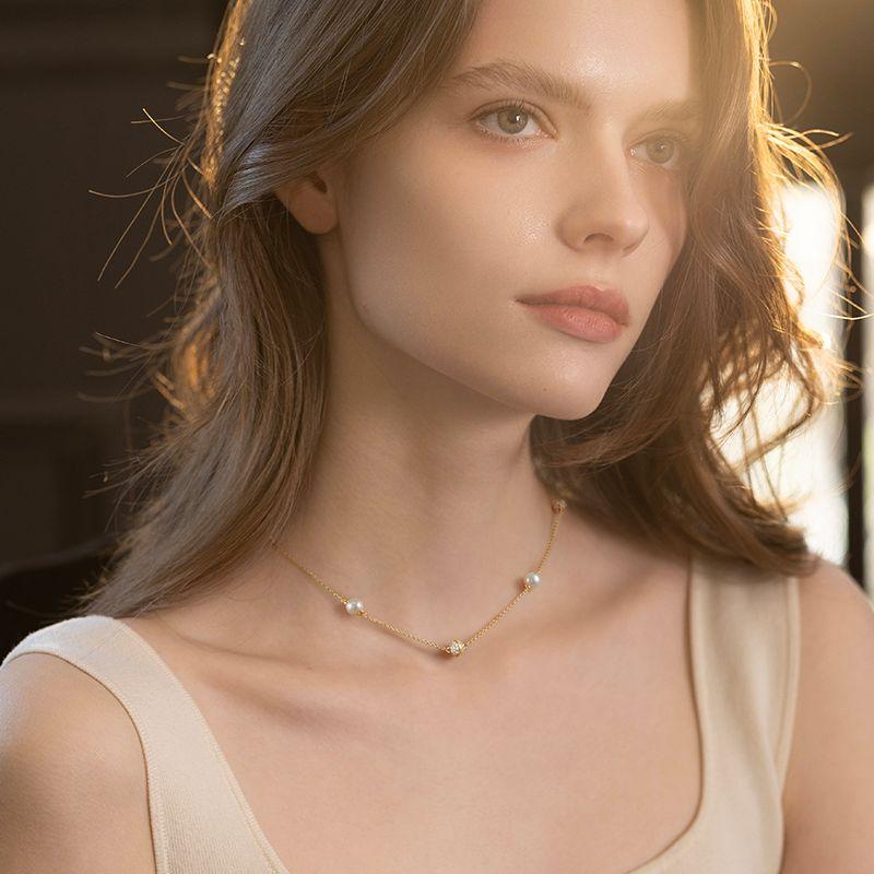 

Lola Rose Rolla Rose Japanese Heart Necklace for Women New Arrival Stringed Pearls Light Luxury Minority Birthday Gift Pearl-LR50904