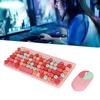 Keyboard Mouse Combo Wireless 86 Keys Cute Colorful Appearance Multimedia Buttons Light Quiet 2.4G Keyboard Mouse for PC
