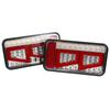 Carry Truck DA16T Super Carry Sequential LED Taillights X with Flowing Turn Small Brake Custom Parts for Light Minicab (Clear Red) Built-in High-Flash