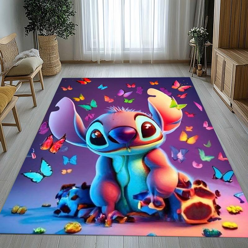 

Cartoon S-Stitch Kawaii Monster Living Room Non-Slip Area Rug Soft Carpet for Bedroom Kids Playroom Sofa,Home Decor Doormat gift 40x60cm