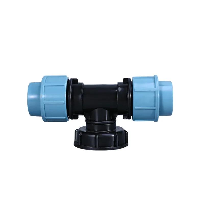1PCS IBC Tank Adapter 1'' 1/2'' 3/4'' Coarse Thread Water Fittings Elbow Straight Outlet Hose Home Garden Tee Connector Plastic