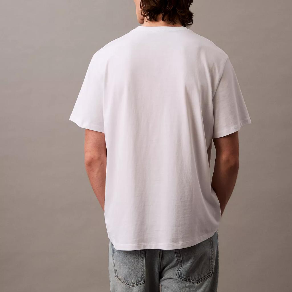 Calvin Klein Minimalist Comfortable Versatile Classic Crew Neck Short Sleeve T-Shirt Men Tops Bright-White 4RB862G-110